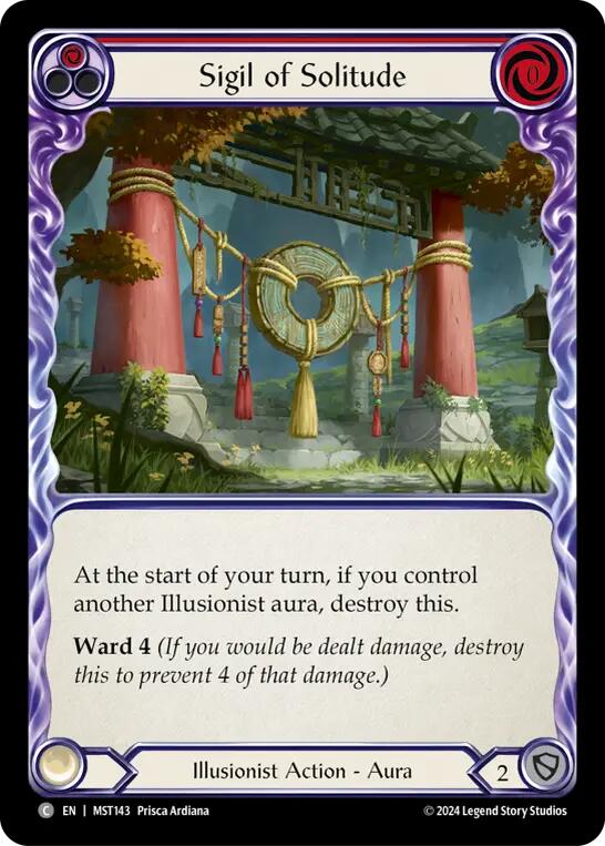 Sigil of Solitude (Red) [MST143] (Part the Mistveil)  Rainbow Foil | Webway Games