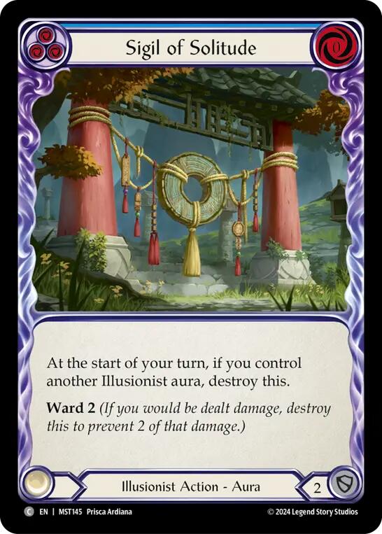 Sigil of Solitude (Blue) [MST145] (Part the Mistveil)  Rainbow Foil | Webway Games