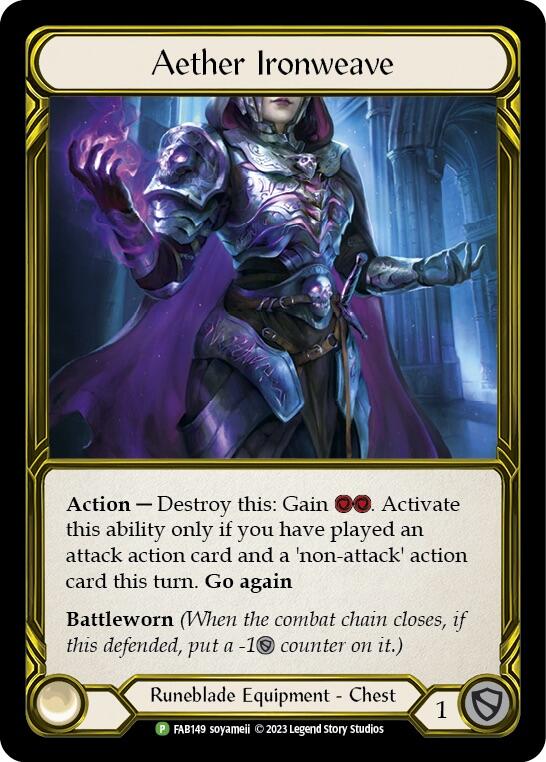 Aether Ironweave (Golden) [FAB149] (Promo)  Cold Foil | Webway Games