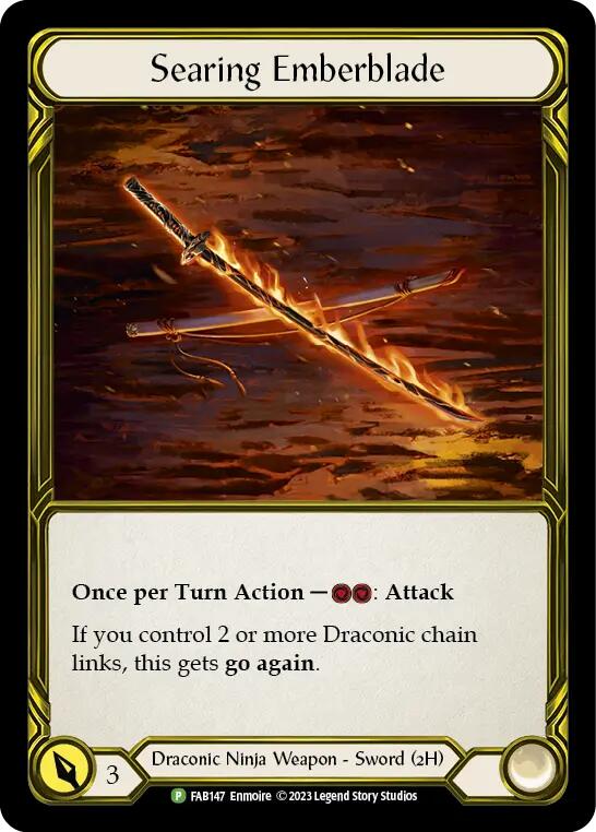 Searing Emberblade (Golden) [FAB147] (Promo)  Cold Foil | Webway Games