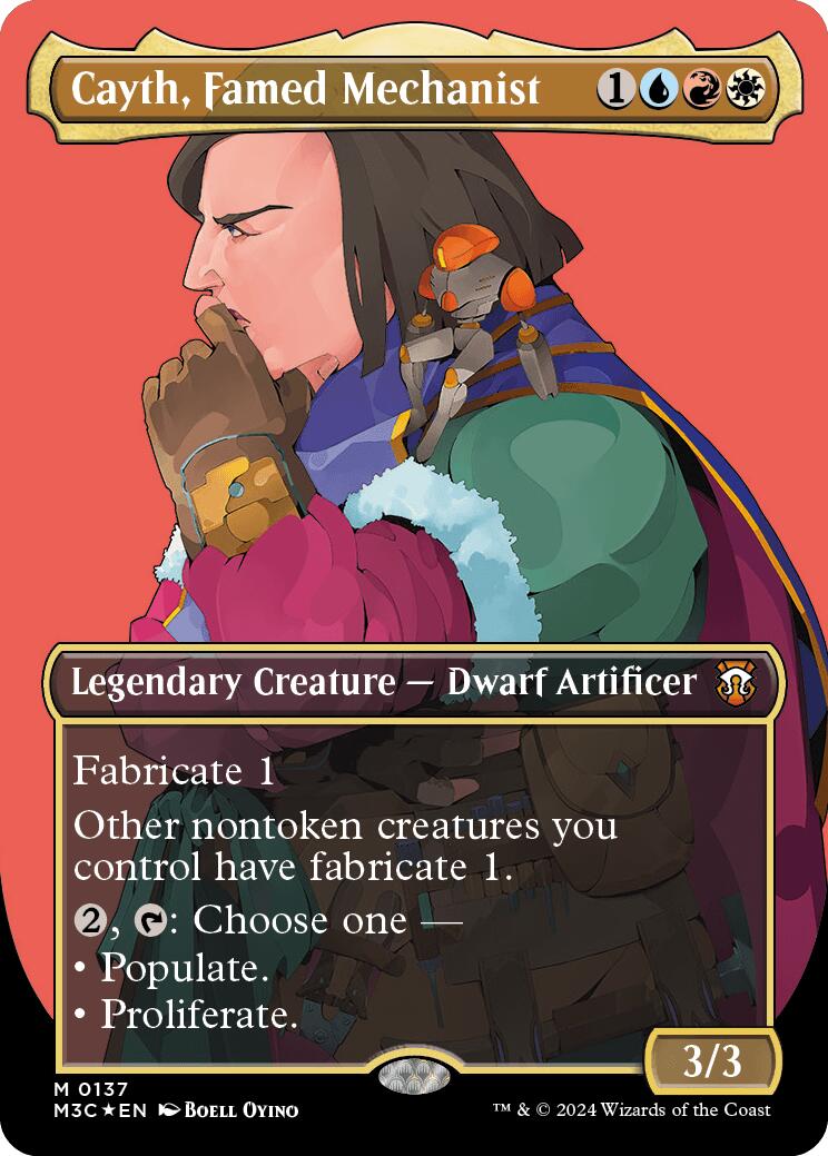 Cayth, Famed Mechanist (Borderless) (Ripple Foil) [Modern Horizons 3 Commander] | Webway Games