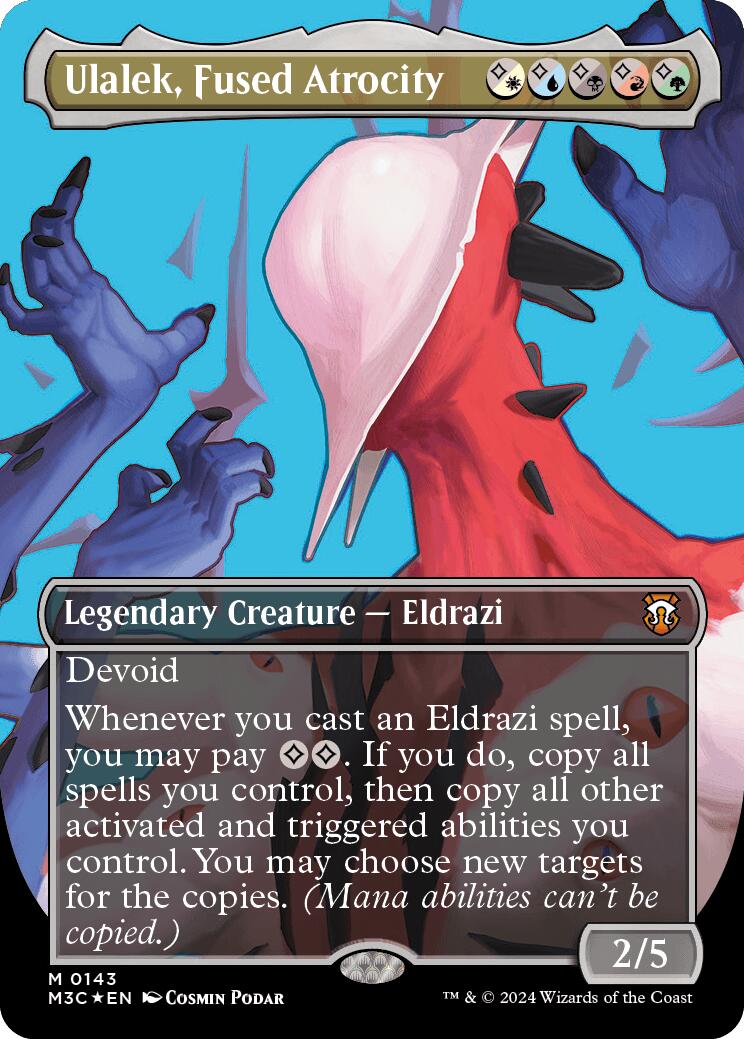 Ulalek, Fused Atrocity (Borderless) (Ripple Foil) [Modern Horizons 3 Commander] | Webway Games