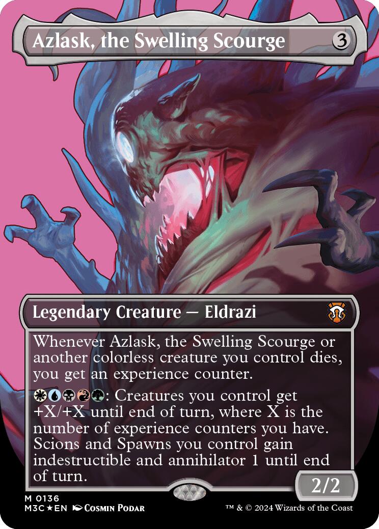 Azlask, the Swelling Scourge (Borderless) (Ripple Foil) [Modern Horizons 3 Commander] | Webway Games