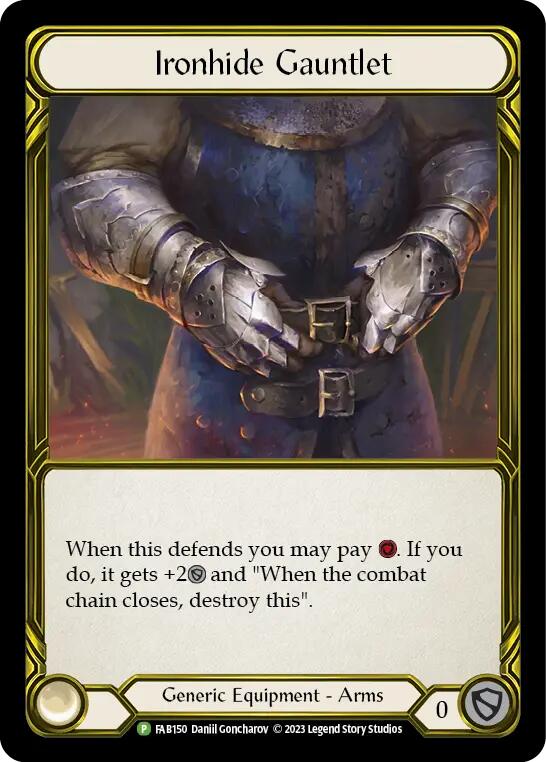 Ironhide Gauntlet (Golden) [FAB150] (Promo)  Cold Foil | Webway Games