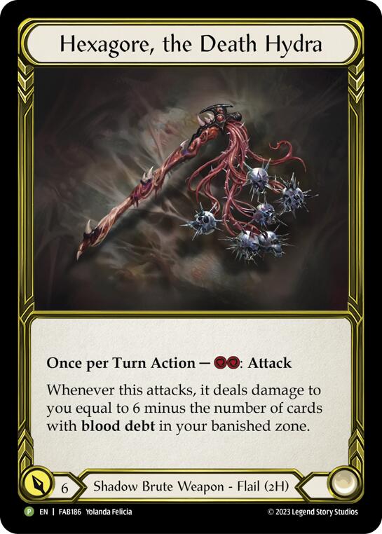 Hexagore, the Death Hydra (Golden) [FAB186] (Promo)  Cold Foil | Webway Games