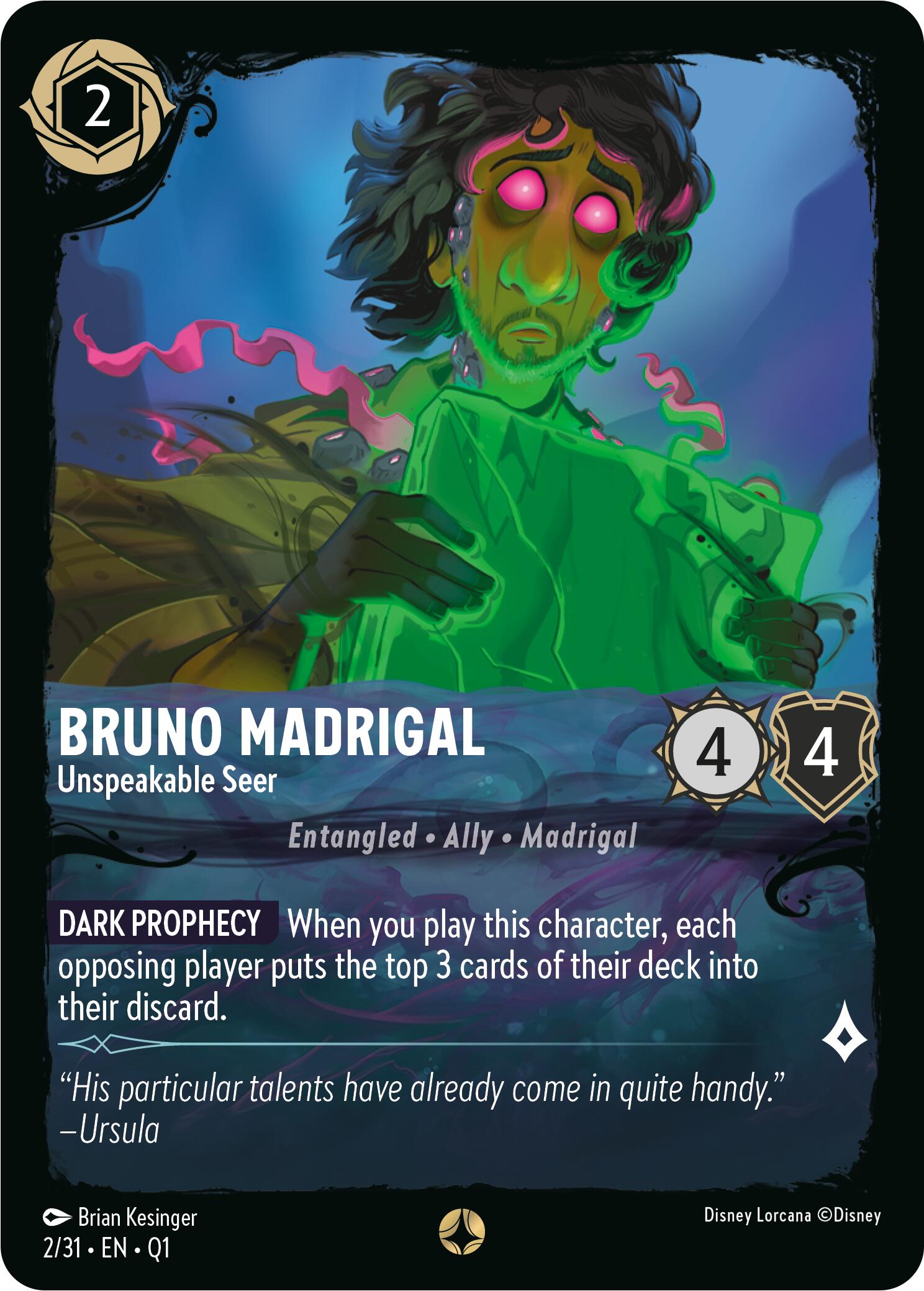 Bruno Madrigal - Unspeakable Seer (2/31) [Illumineer's Quest: Deep Trouble] | Webway Games