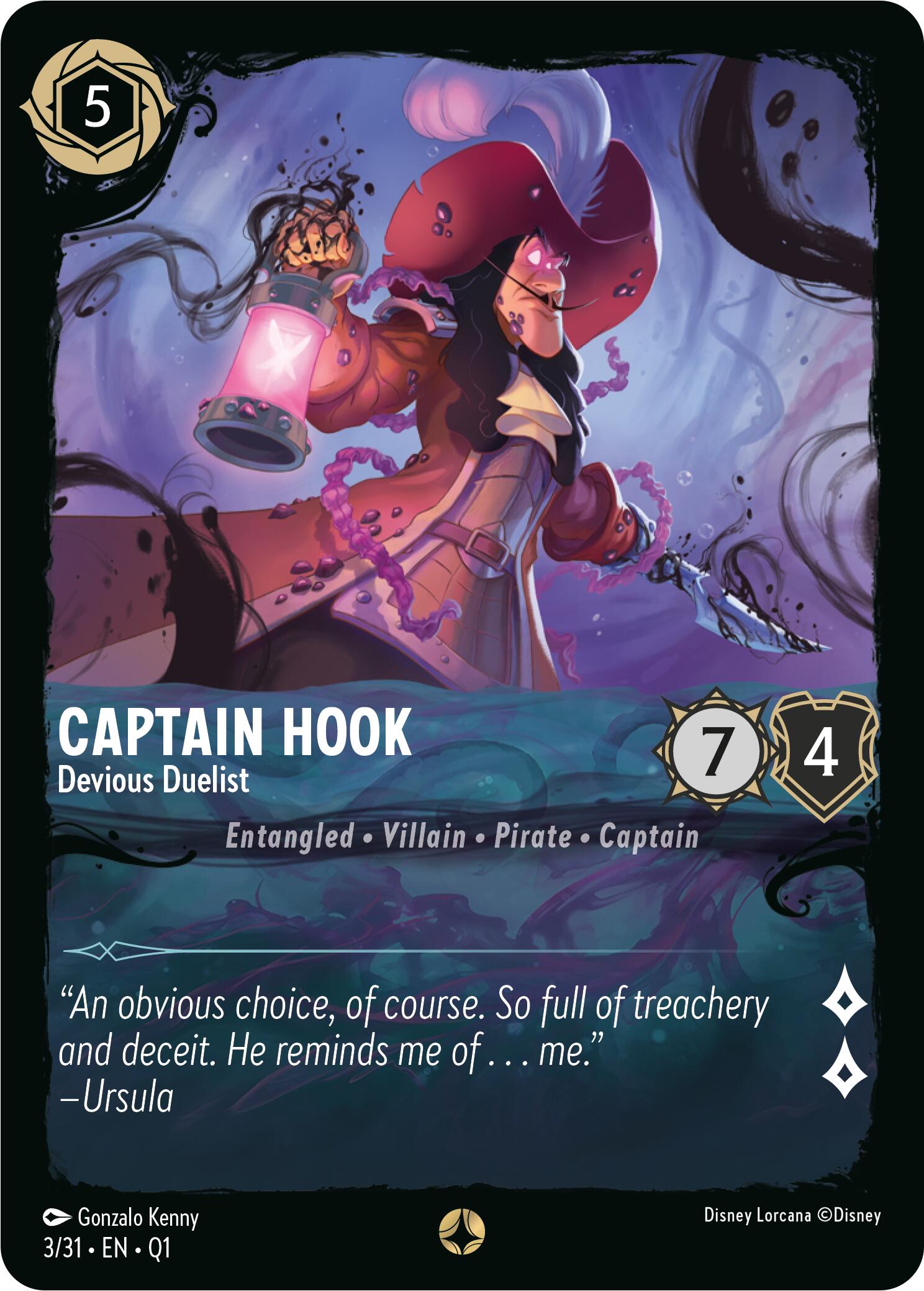 Captain Hook - Devious Duelist (3/31) [Illumineer's Quest: Deep Trouble] | Webway Games