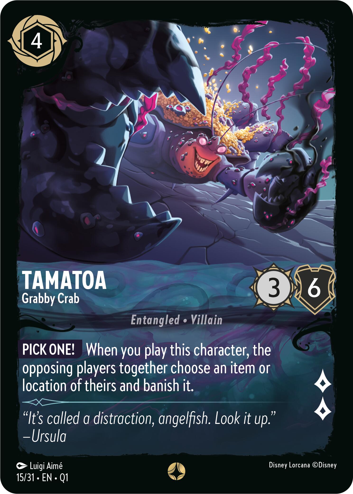 Tamatoa - Grabby Crab (15/31) [Illumineer's Quest: Deep Trouble] | Webway Games