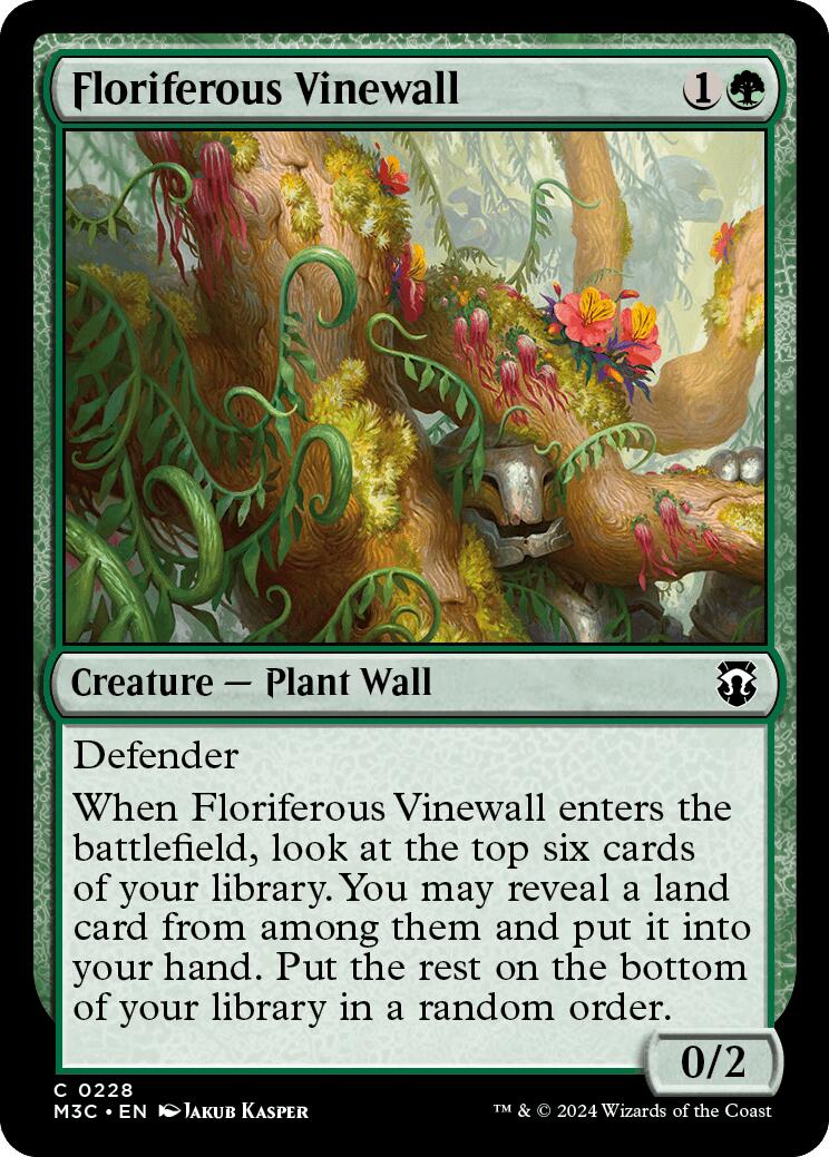 Floriferous Vinewall [Modern Horizons 3 Commander] | Webway Games