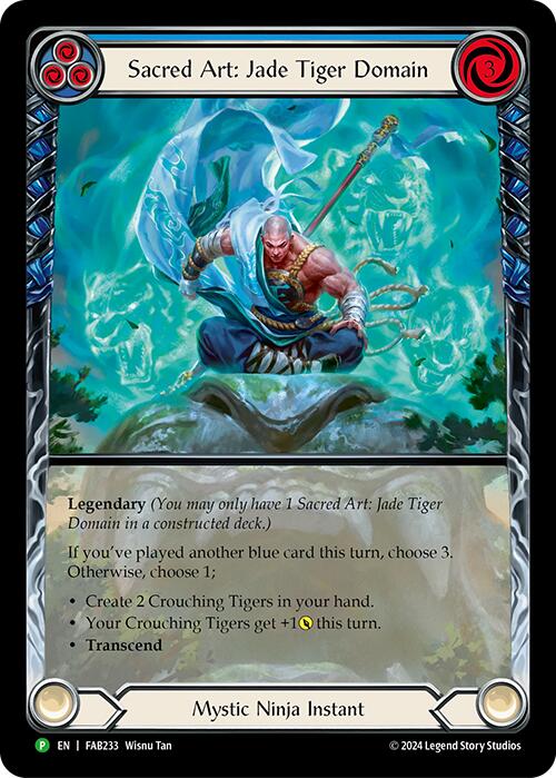 Sacred Art: Jade Tiger Domain [FAB233] (Promo)  Rainbow Foil | Webway Games