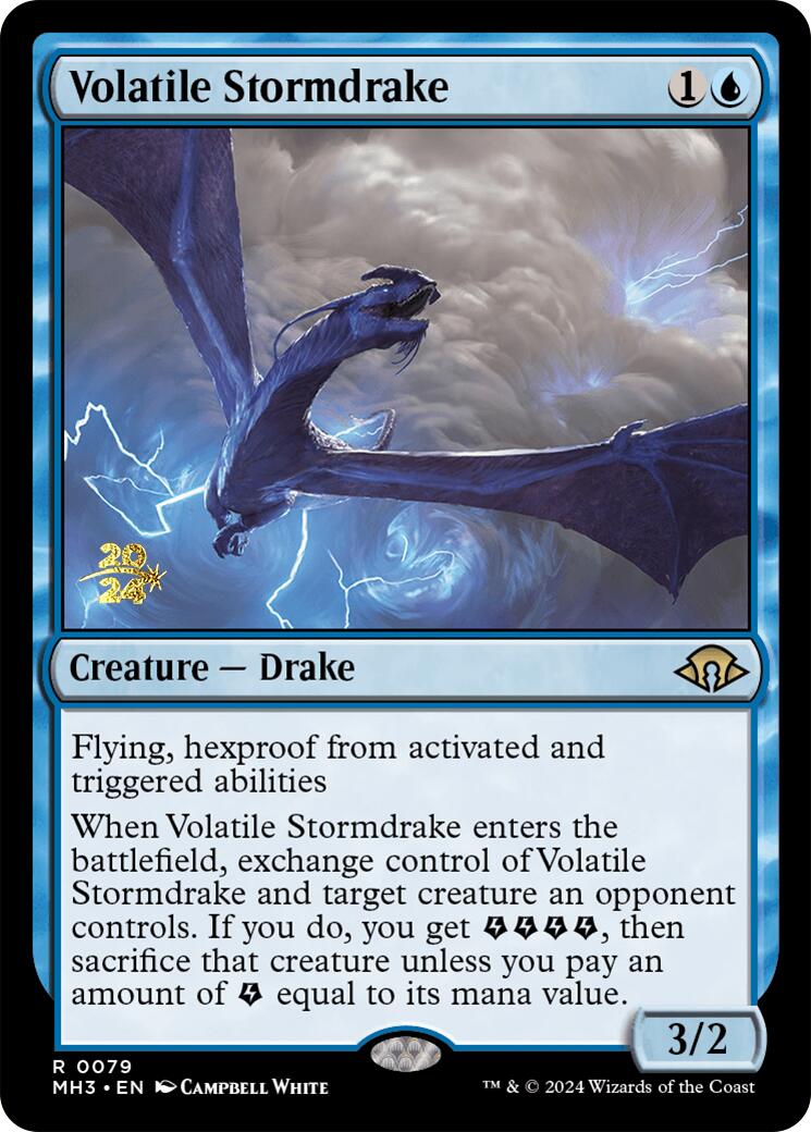 Volatile Stormdrake [Modern Horizons 3 Prerelease Promos] | Webway Games