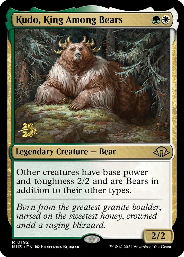 Kudo, King Among Bears [Modern Horizons 3 Prerelease Promos] | Webway Games
