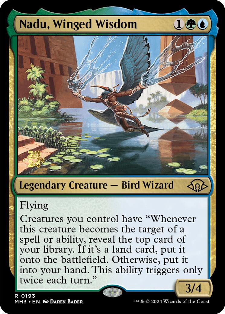 Nadu, Winged Wisdom [Modern Horizons 3 Prerelease Promos] | Webway Games