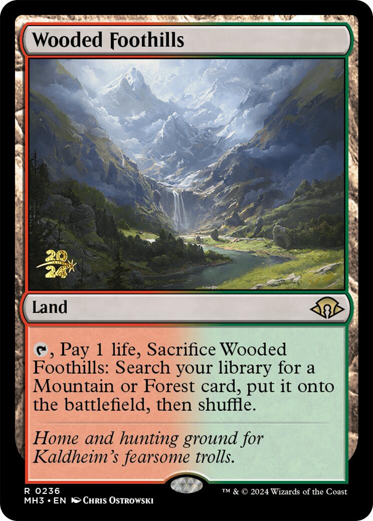 Wooded Foothills [Modern Horizons 3 Prerelease Promos] | Webway Games