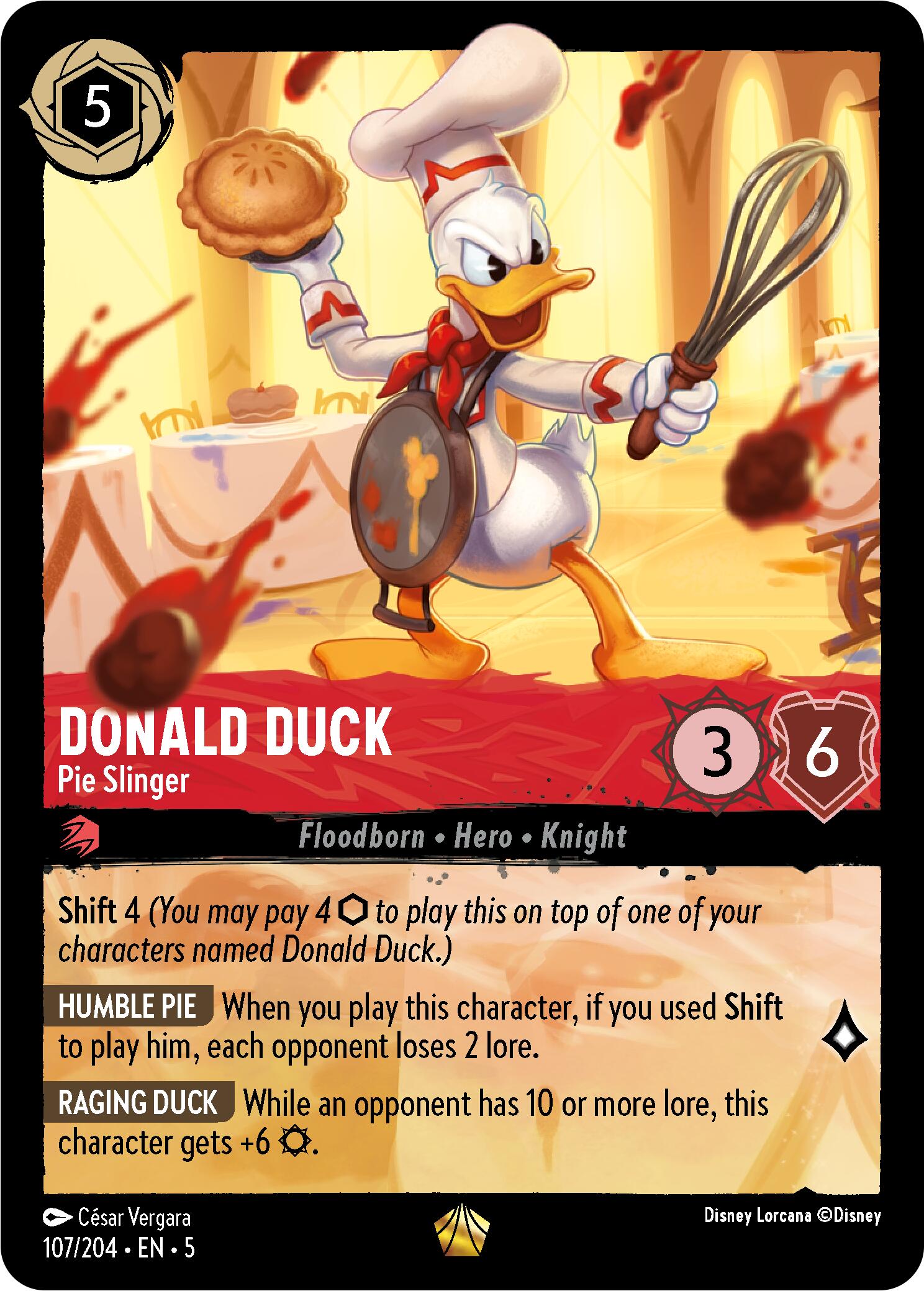 Donald Duck - Pie Slinger (107/204) [Shimmering Skies] | Webway Games