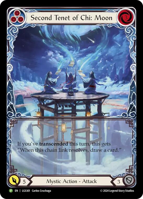 Second Tenet of Chi: Moon [LGS301] (Promo)  Rainbow Foil | Webway Games