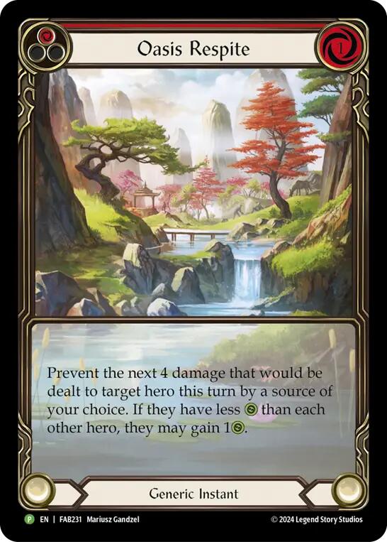 Oasis Respite [UPR221] (Promo)  Rainbow Foil | Webway Games