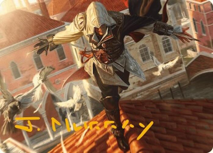 Ezio, Blade of Vengeance Art Card (Gold-Stamped Signature) [Assassin's Creed Art Series] | Webway Games