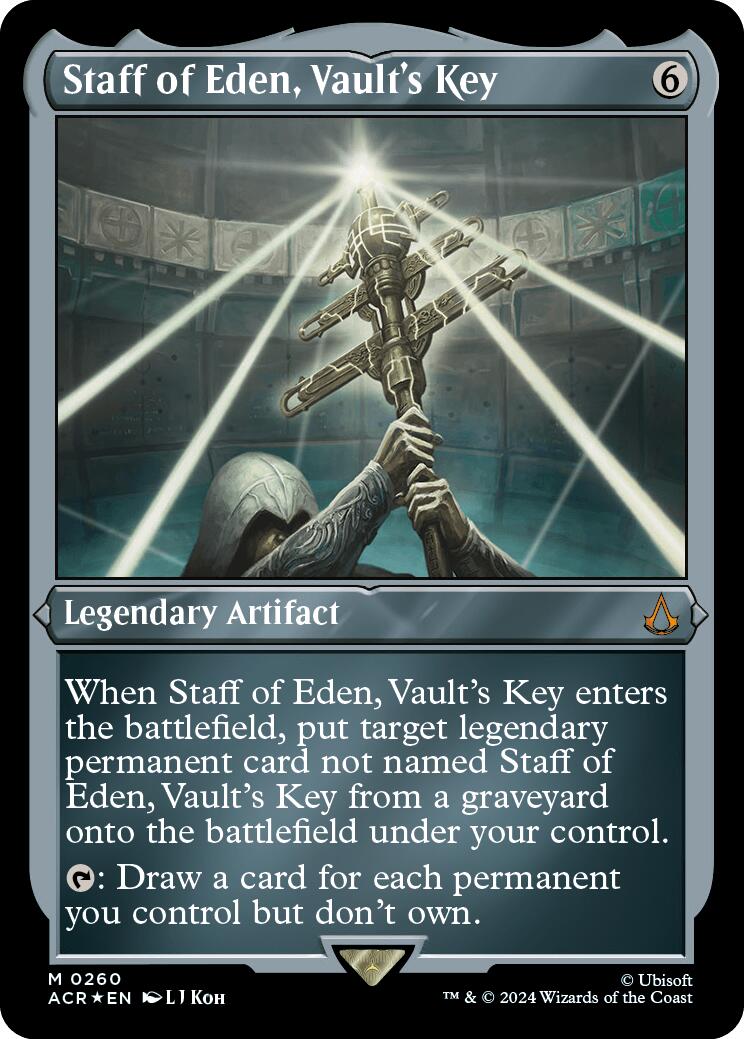Staff of Eden, Vault's Key (Foil Etched) [Assassin's Creed] | Webway Games