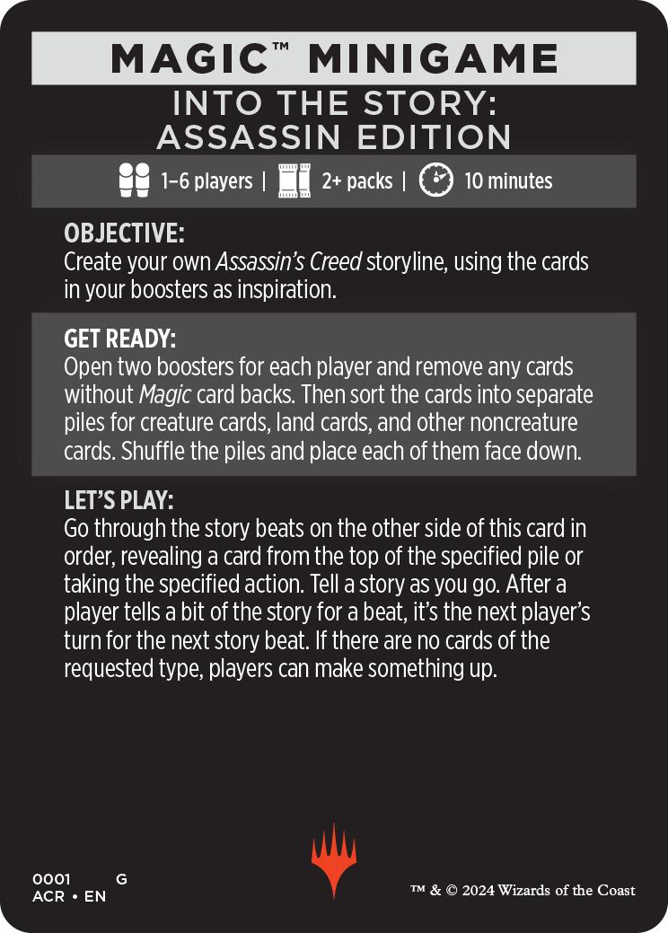 Into The Story: Assassin Edition (Magic Minigame) [Assassin's Creed Minigame] | Webway Games