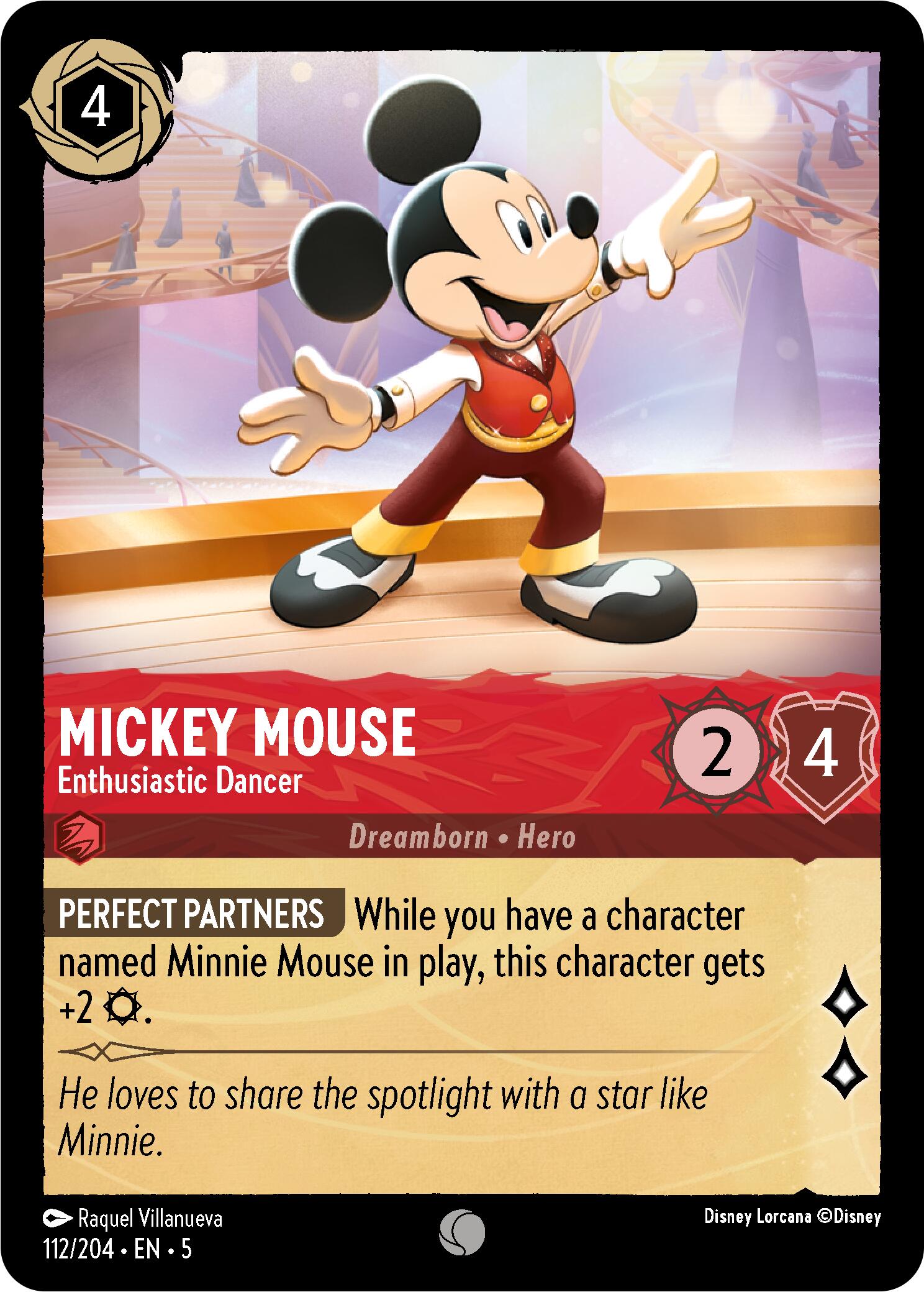 Mickey Mouse - Enthusiastic Dancer (112/204) [Shimmering Skies] | Webway Games