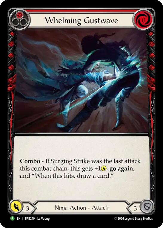 Whelming Gustwave (Red) [FAB249] (Promo)  Rainbow Foil | Webway Games