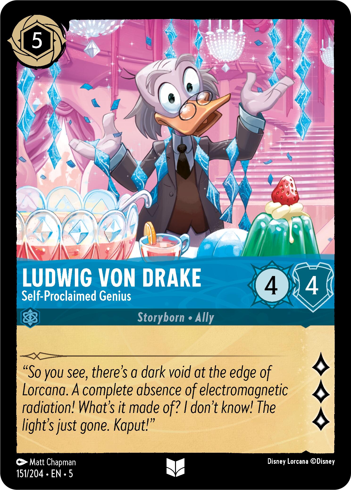 Ludwig Von Drake - Self-Proclaimed Genius (151/204) [Shimmering Skies] | Webway Games