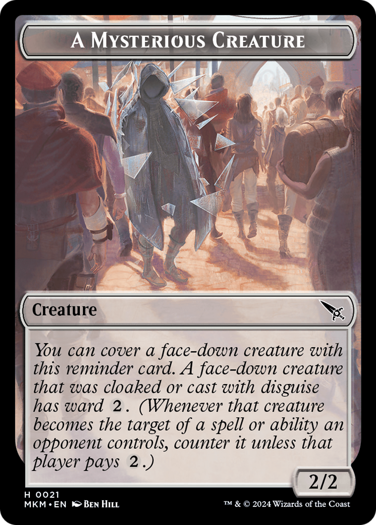 Ooze // A Mysterious Creature Double-Sided Token [Murders at Karlov Manor Tokens] | Webway Games
