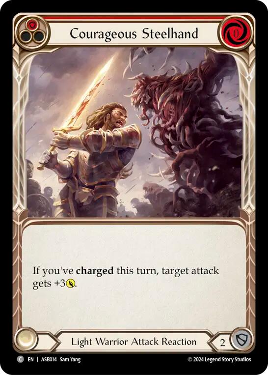 Courageous Steelhand (Red) [ASB014] (Armory Deck: Boltyn) | Webway Games