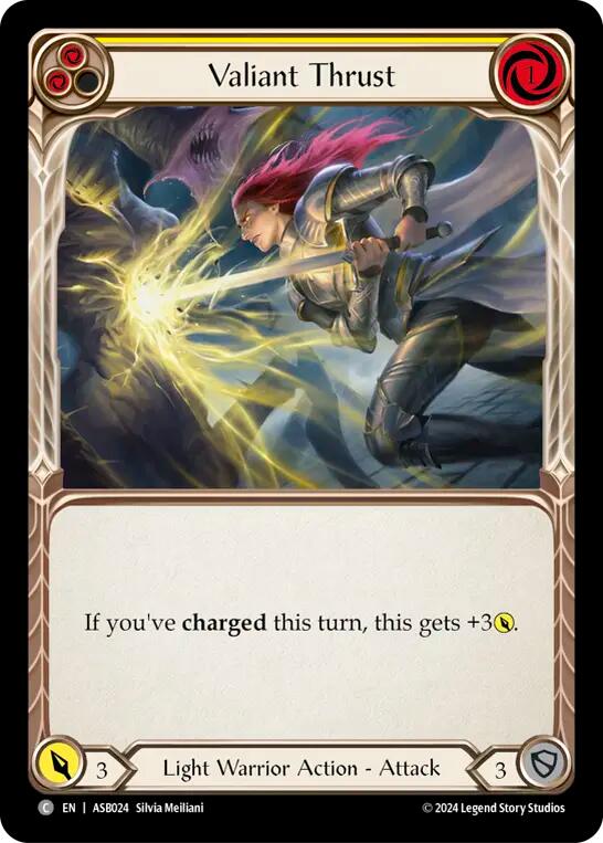Valiant Thrust (Yellow) [ASB024] (Armory Deck: Boltyn) | Webway Games