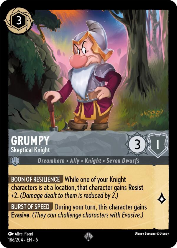 Grumpy - Skeptical Knight (186/204) [Shimmering Skies] | Webway Games