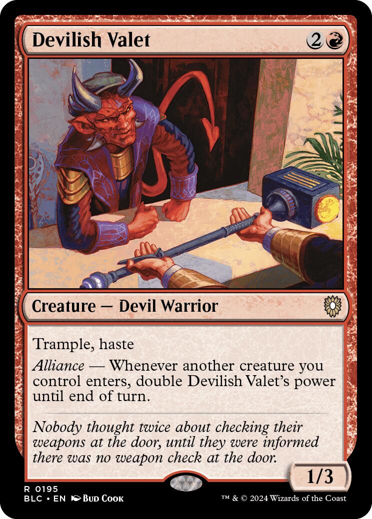 Devilish Valet [Bloomburrow Commander] | Webway Games