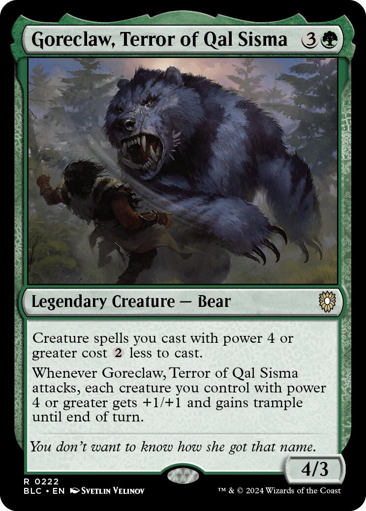 Goreclaw, Terror of Qal Sisma [Bloomburrow Commander] | Webway Games