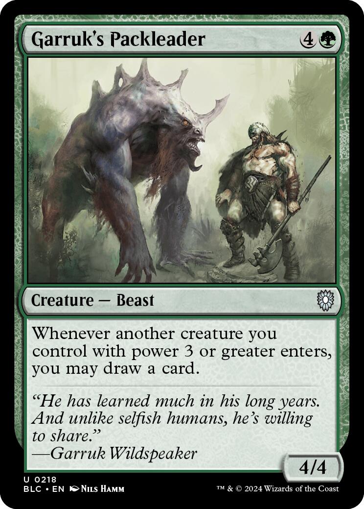Garruk's Packleader [Bloomburrow Commander] | Webway Games
