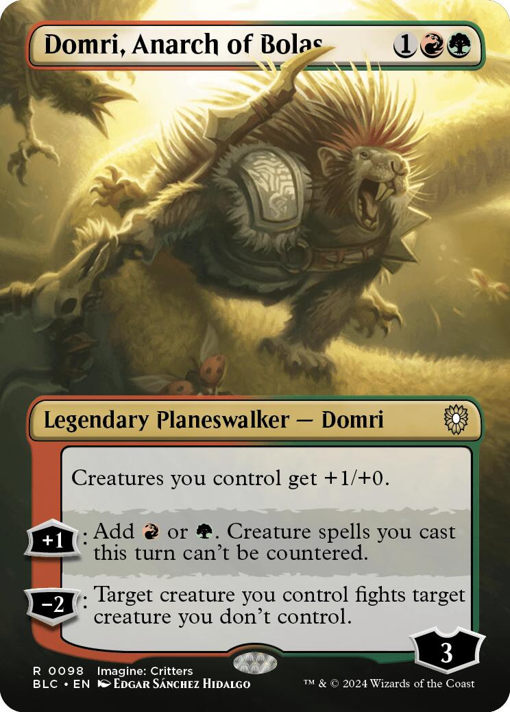 Domri, Anarch of Bolas (Borderless) [Bloomburrow Commander] | Webway Games