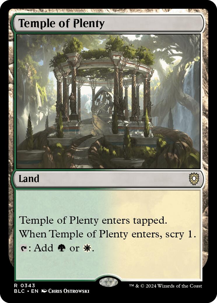 Temple of Plenty [Bloomburrow Commander] | Webway Games