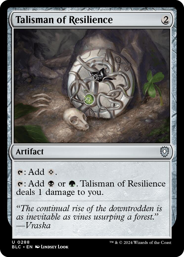Talisman of Resilience [Bloomburrow Commander] | Webway Games