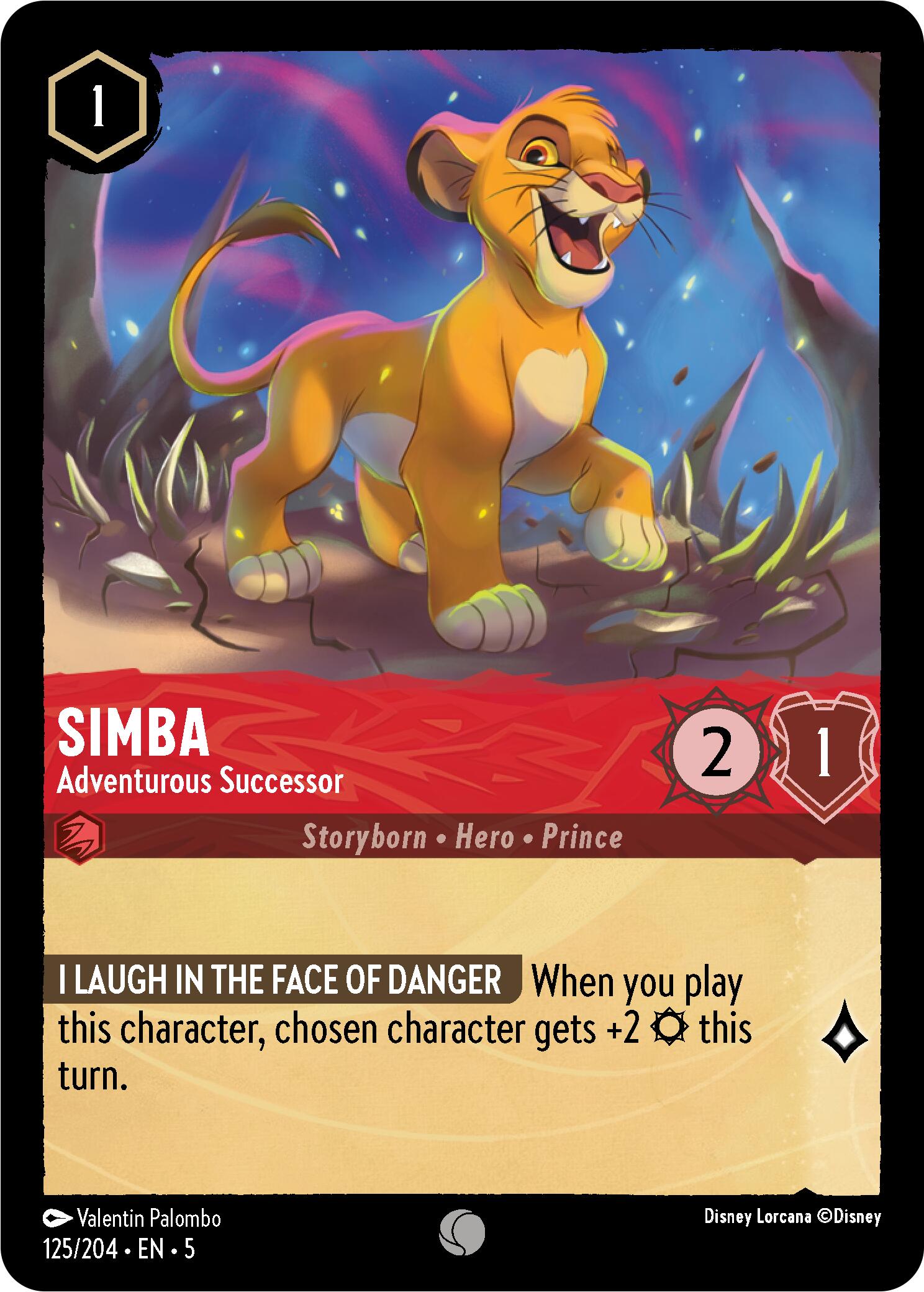 Simba - Adventurous Successor (125/204) [Shimmering Skies] | Webway Games
