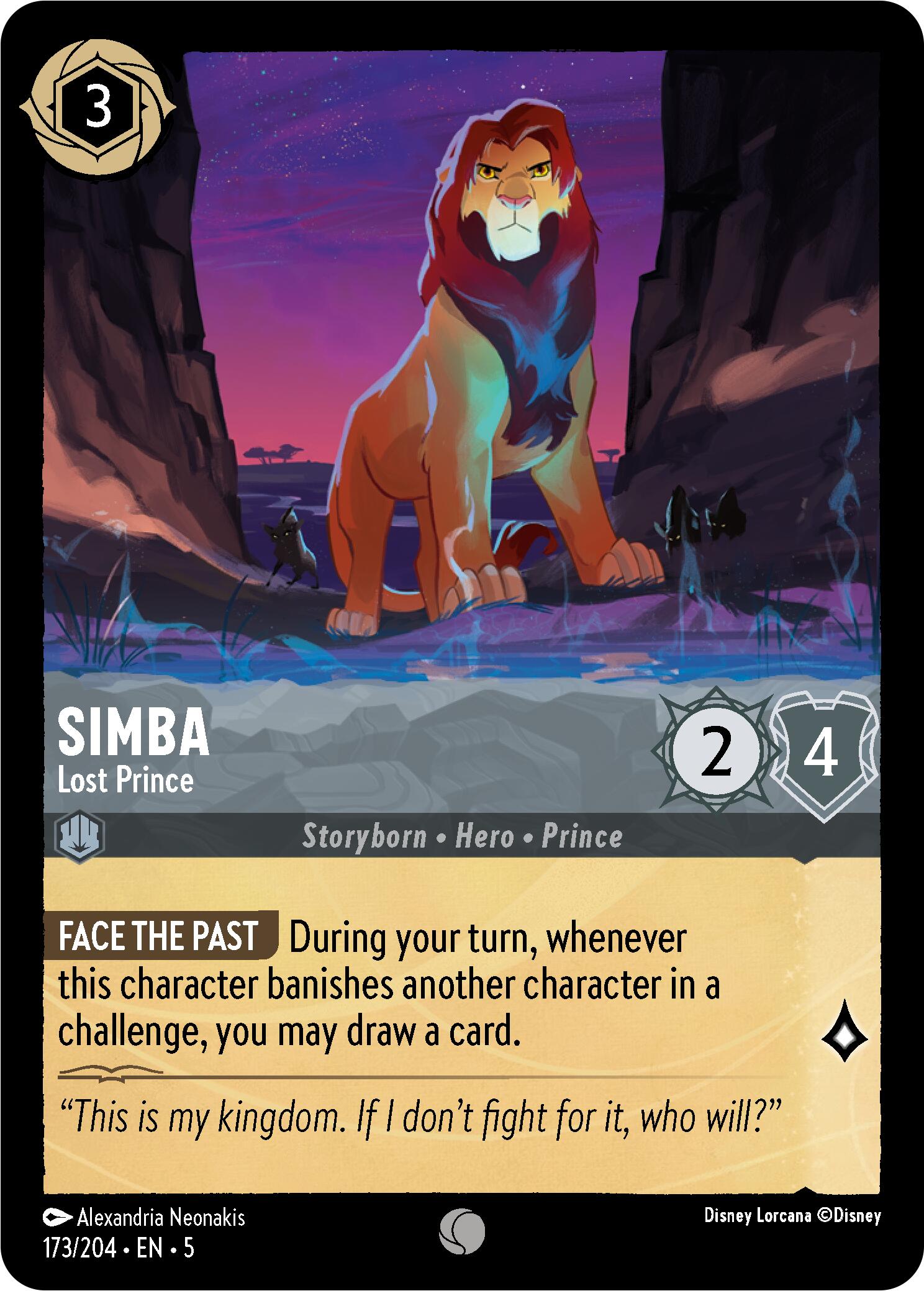 Simba - Lost Prince (173/204) [Shimmering Skies] | Webway Games