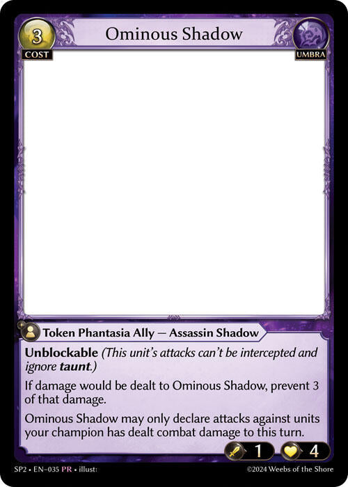 Ominous Shadow (035) [Supporter Pack 2] | Webway Games