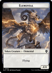 Elemental // Shark Double-Sided Token [Bloomburrow Commander Tokens] | Webway Games