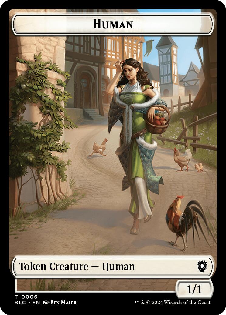 Human // Soldier Double-Sided Token [Bloomburrow Commander Tokens] | Webway Games