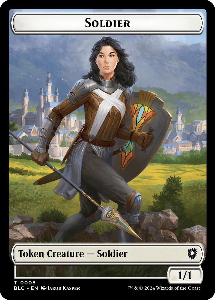 Soldier // Citizen Double-Sided Token [Bloomburrow Commander Tokens] | Webway Games