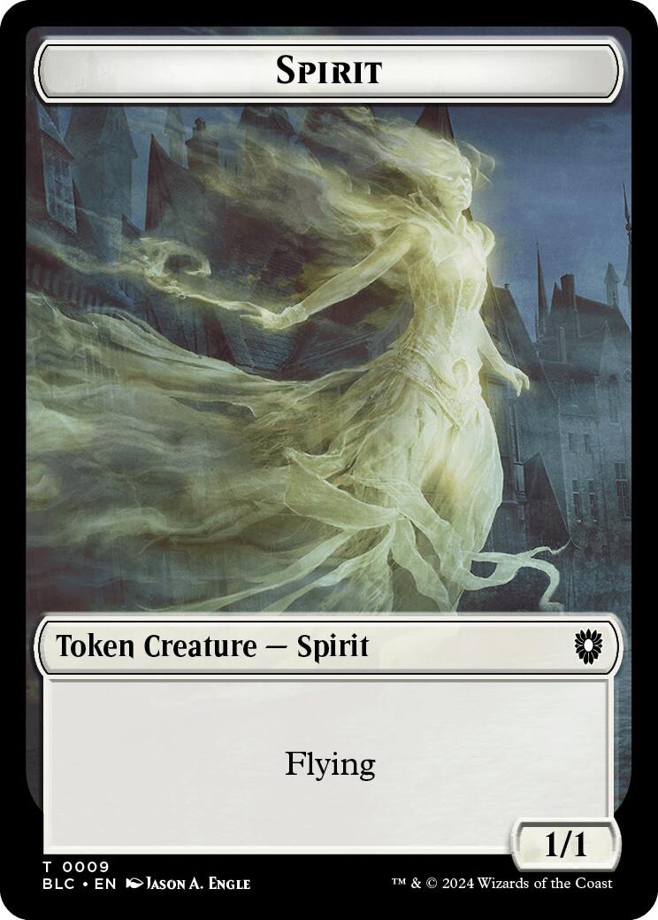 Spirit // Faerie Double-Sided Token [Bloomburrow Commander Tokens] | Webway Games
