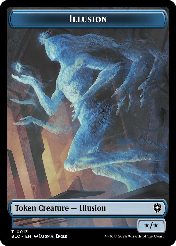 Illusion // Goblin Double-Sided Token [Bloomburrow Commander Tokens] | Webway Games