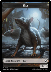 Rat // Raccoon Double-Sided Token [Bloomburrow Commander Tokens] | Webway Games