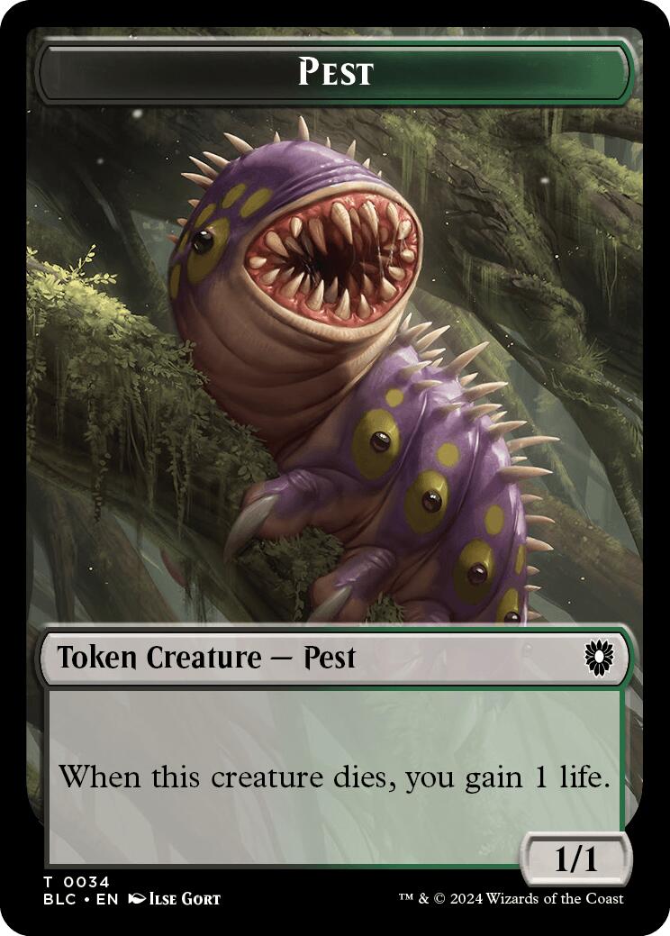 Pest // Shapeshifter Double-Sided Token [Bloomburrow Commander Tokens] | Webway Games