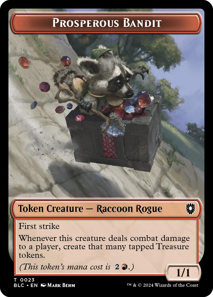 Prosperous Bandit // Treasure Double-Sided Token [Bloomburrow Commander Tokens] | Webway Games
