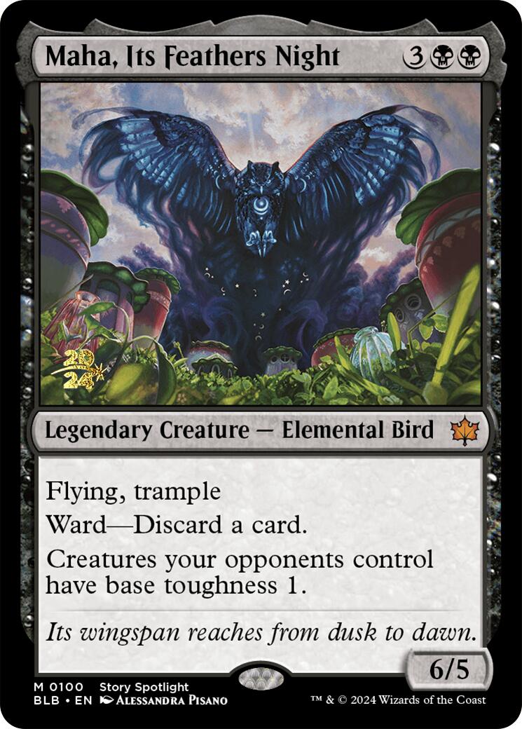Maha, Its Feathers Night [Bloomburrow Prerelease Promos] | Webway Games
