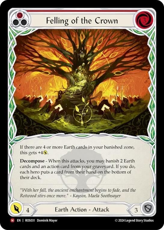 Felling of the Crown [ROS031] (Rosetta)  Rainbow Foil | Webway Games